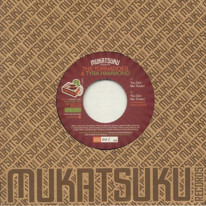 The Tornadoes , Tyra Hammond – You Got Me Thinkin' (7", Die Cut Sleeve, Mukatsuku Records, 2021) Front Cover