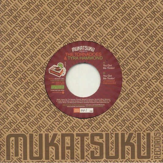 The Tornadoes , Tyra Hammond – You Got Me Thinkin' (7", Die Cut Sleeve, Mukatsuku Records, 2021) Front Cover