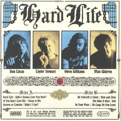 The Tubs – Hard Life (LP, Merge Records, 2026) Back Cover
