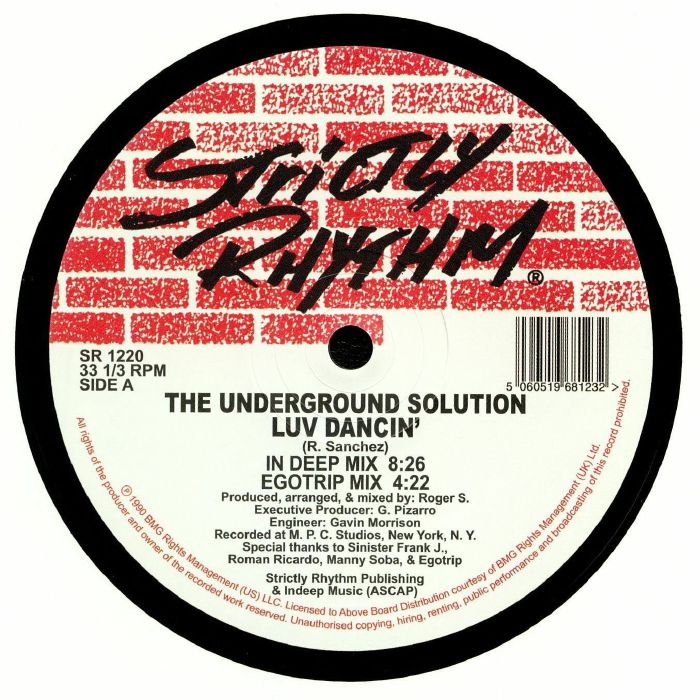 The Underground Solution – Luv Dancin' (12", Strictly Rhythm, 2017) Front Cover