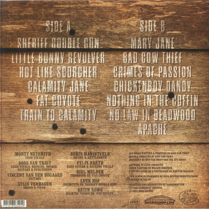 The Upsessions And Monty Neysmith – Sheriff Double Gun (LP, Aggrobeat, 2026) Back Cover