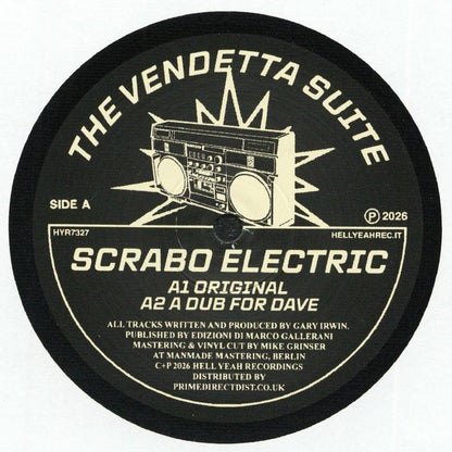 The Vendetta Suite – Scrabo Electric (12", Hell Yeah, 2026) Front Cover