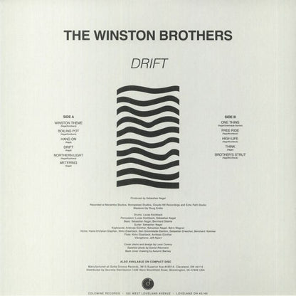 The Winston Brothers – Drift (LP, Colemine Records, 2022) Back Cover