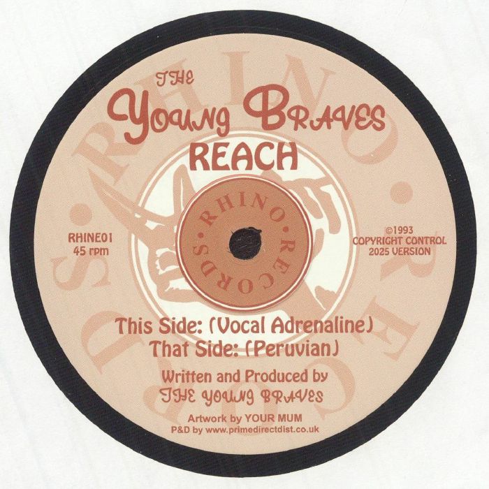 The Young Braves – Reach (12", Rhino Records, 2025) Back Cover