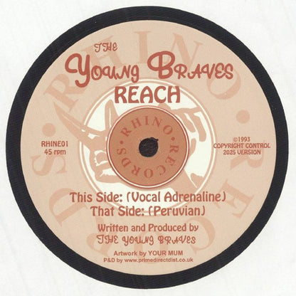 The Young Braves – Reach (12", Rhino Records, 2025) Back Cover