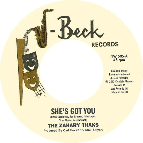 The Zakary Thaks – She's Got You (7", J-Beck Records, 2013) Back Cover
