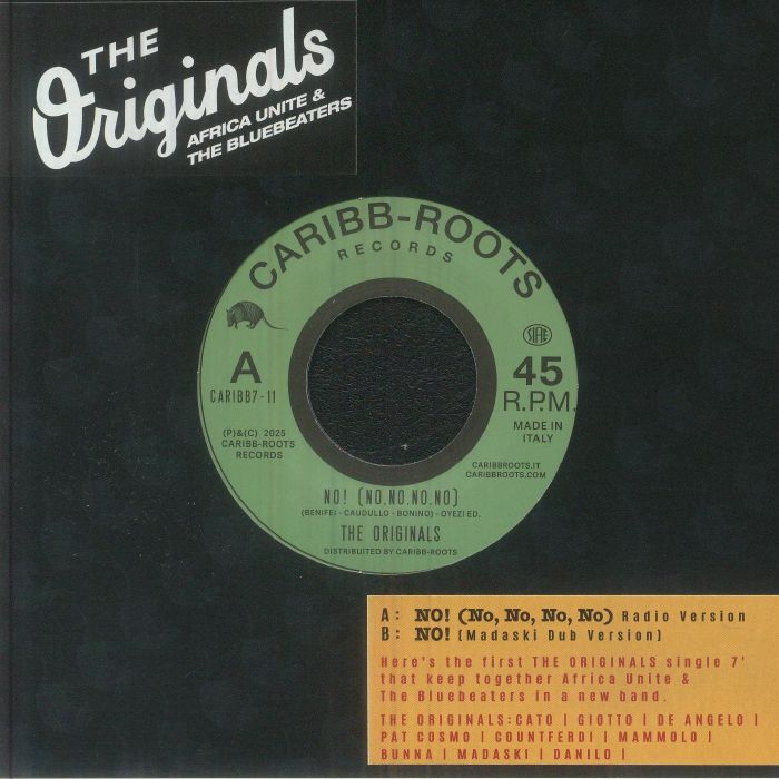 TheakaAFRICA Unite Originals / The Bluebeaters – No! (No No No No) (7", Caribb Roots, 2026) Front Cover