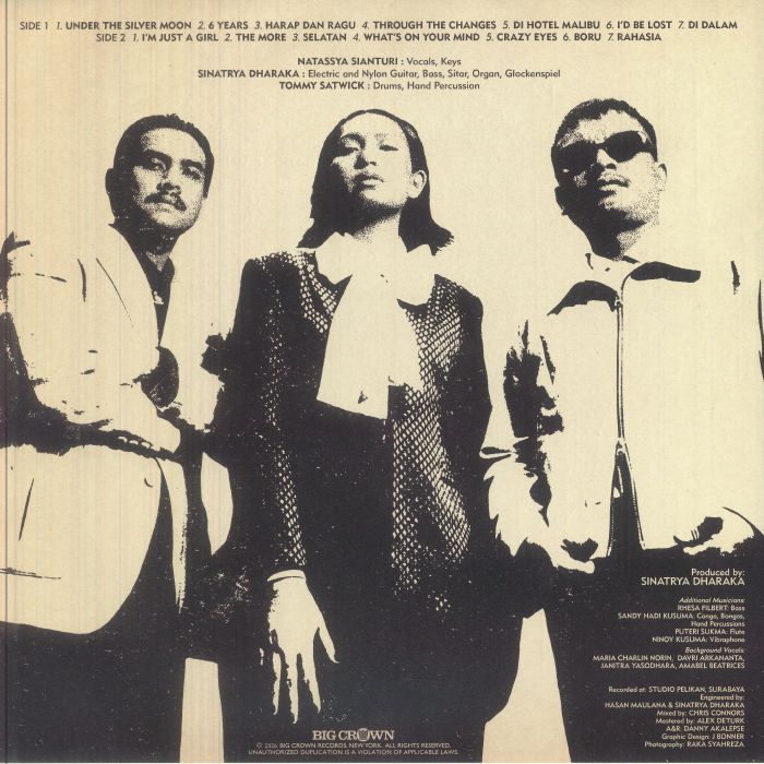 Thee Marloes – DI HOTEL MALIBU (LP, Clear Emerald, Big Crown Records, 2026) Back Cover