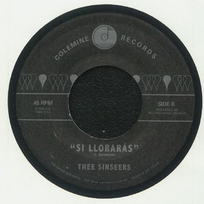 Thee Sinseers – For You (7", Colemine Records, 2024) Back Cover