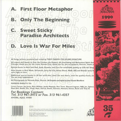 Theo Parrish – First Floor (Part 1) (2x12", Smokey, Peacefrog Records, 2026) Back Cover