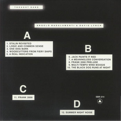 Thought Gang – Thought Gang (2xLP, Cloudy Clear, Sacred Bones Records, 2024) Back Cover