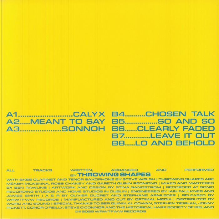 Throwing Shapes – Throwing Shapes (LP, We Release Whatever The Fuck We Want Records, 2025) Back Cover