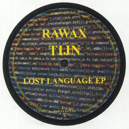 Tijn – Lost Language EP (12", Rawax, 2022) Front Cover