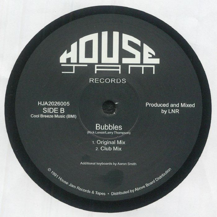 Tikkle – The Sublime / Bubbles (12", House Jam Records, 2026) Back Cover