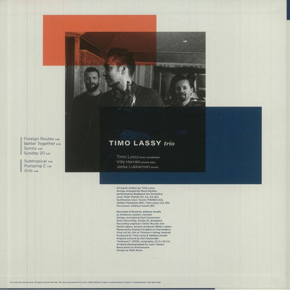 Timo Lassy – Trio (LP+7", We Jazz, 2021) Back Cover