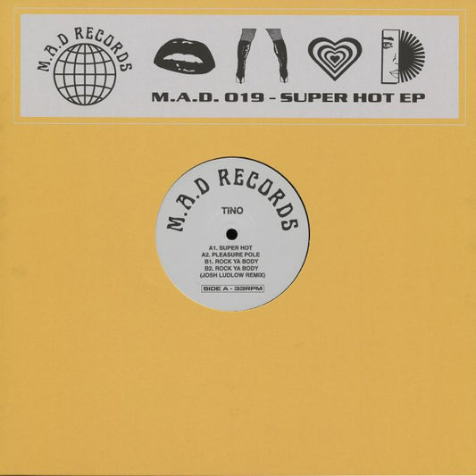 Tino – Super Hot EP (12", M.A.D Records, 2026) Front Cover