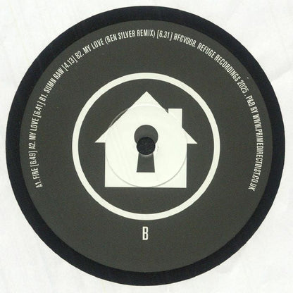 Tiptoes – Fire EP (12", Refuge Recordings, 2025) Back Cover