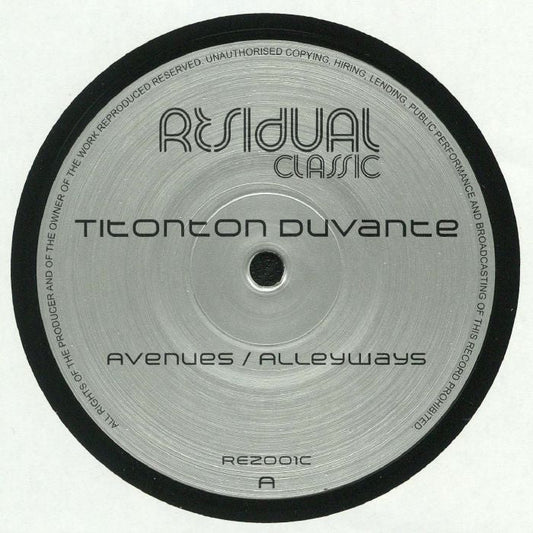 Titonton Duvanté – Avenues / Alleyways (12", Residual Classic, 2017) Front Cover
