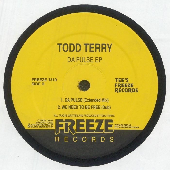 Todd Terry – Da Pulse EP (12", Freeze Records, 2026) Back Cover