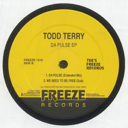 Todd Terry – Da Pulse EP (12", Freeze Records, 2026) Back Cover