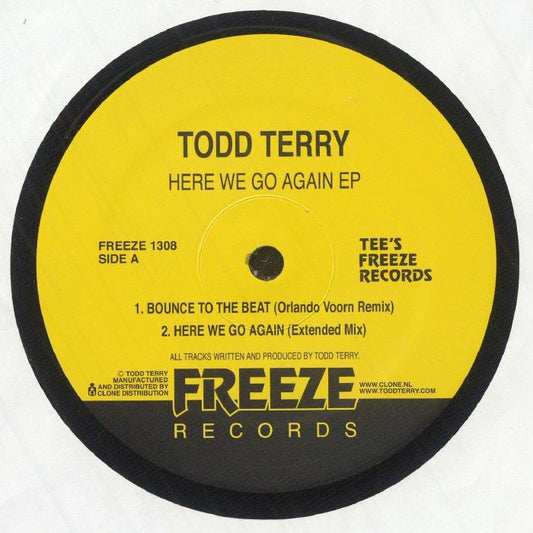 Todd Terry – Here We Go Again EP (12", Freeze Records, 2026) Front Cover