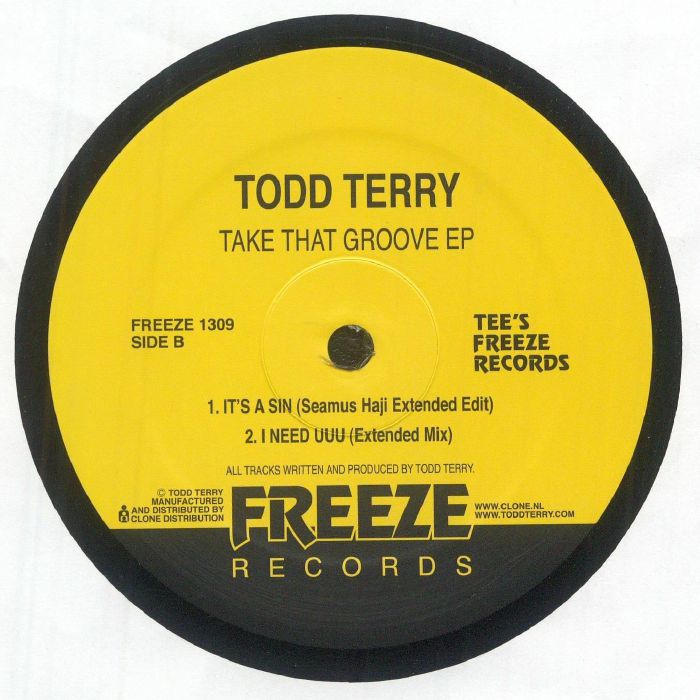Todd Terry – Take That Groove EP (12", Freeze Records, 2026) Back Cover