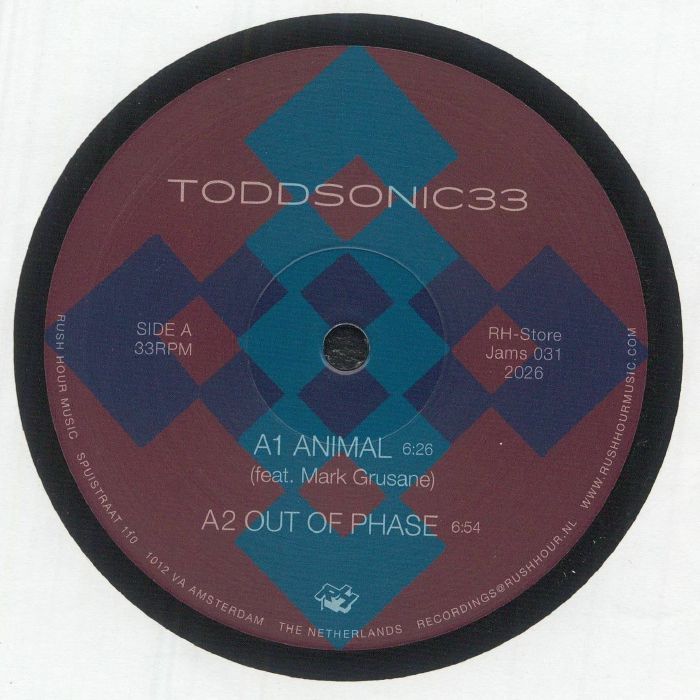Toddsonic33 – Animal (12", Rush Hour Store Jams, 2026) Front Cover