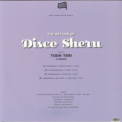 Todh Teri – The Return Of Disco Sheru (12", Masala Movement, 2026) Back Cover