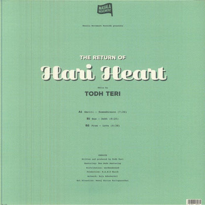 Todh Teri – The Return Of Hari Heart (12", Masala Movement, 2026) Back Cover