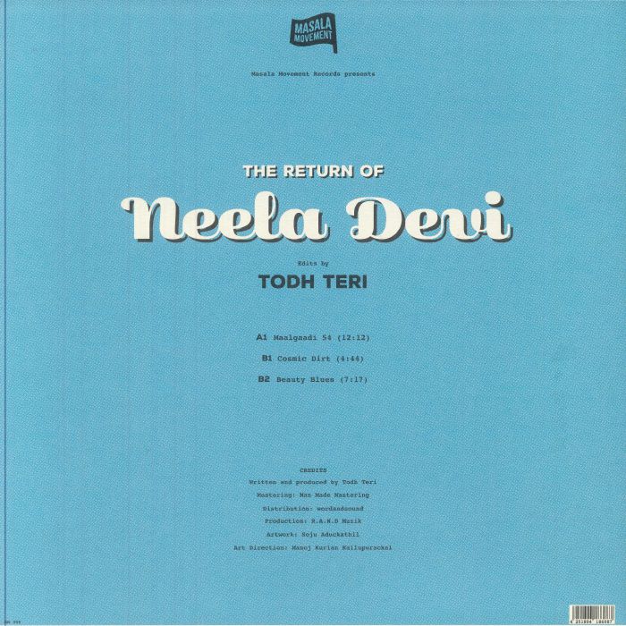 Todh Teri – The Return Of Neela Devi (12", Massala Movement, 2025) Back Cover