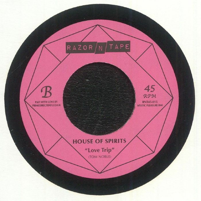 Tom Noble Presents: House Of Spirits – Holding On (7", Razor-N-Tape 45, 2025) back cover