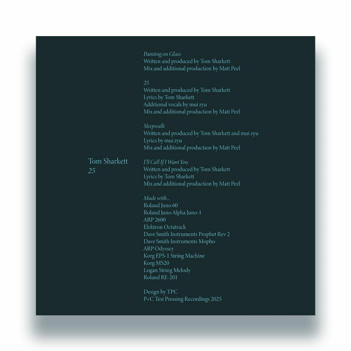 Tom Sharkett – 25 (12", Test Pressing Recordings, 2026) Back Cover