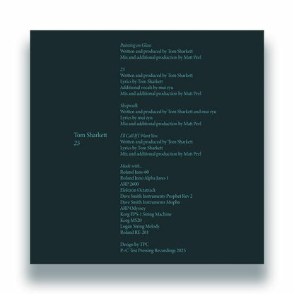 Tom Sharkett – 25 (12", Test Pressing Recordings, 2026) Back Cover