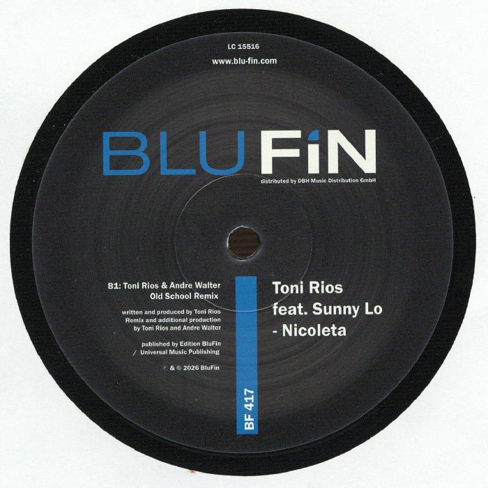 Toni Rios – Acid Morning (12", Blu Fin, 2026) Back Cover