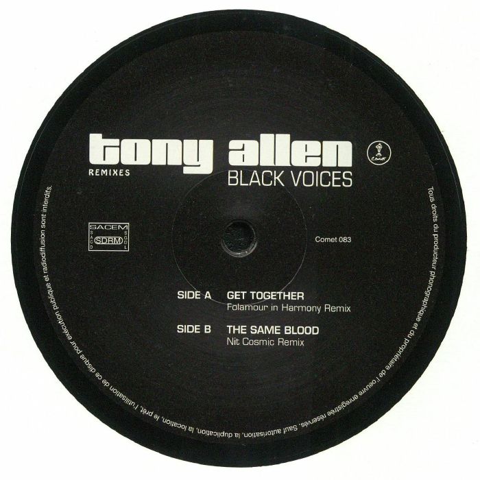 Tony Allen – Black Voices Remixes (12", Comet Records, 2018) Front Cover