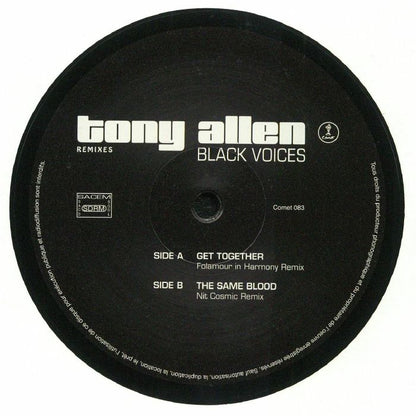 Tony Allen – Black Voices Remixes (12", Comet Records, 2018) Front Cover