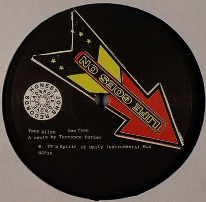Tony Allen – One Tree (12", Honest Jon's Records, 2006) Back Cover