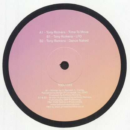 Tony Romera – Time To Move (12", Toolroom Records, 2025) Back Cover