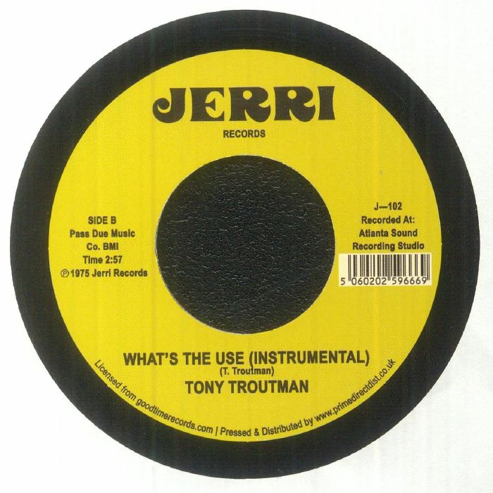 Tony Troutman – What's The Use (7", Jerri Records, 2023) Back Cover
