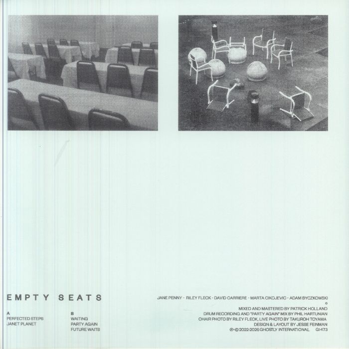 Tops – Empty Seats (reissue) (12", 'frostbite', Ghostly International, 2026) Back Cover