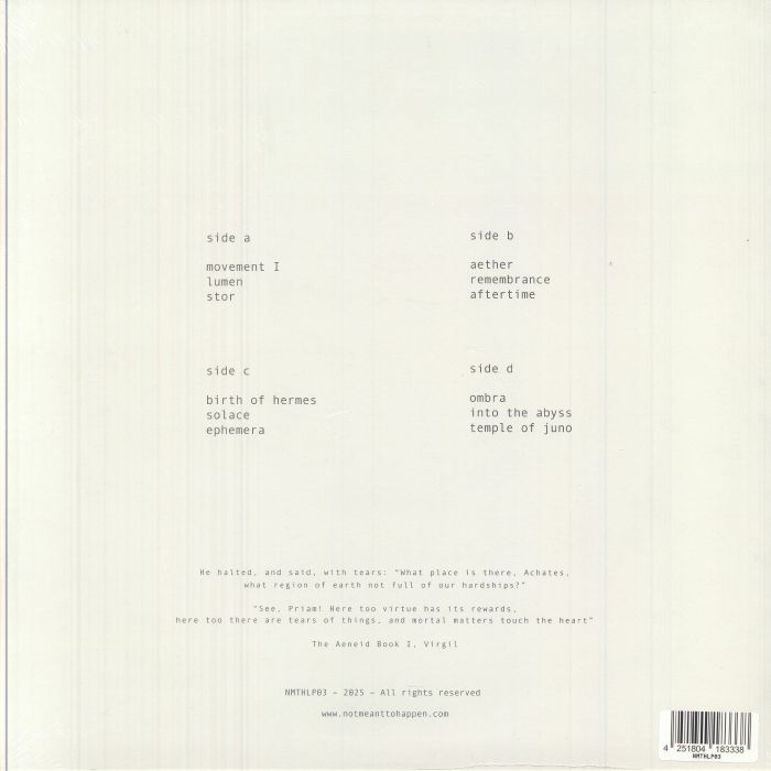 Tren – Tears Of Things, Sorrows Of The Universe (2xLP, Not Meant To Happen, 2025) Back Cover
