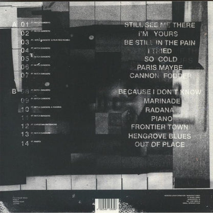 Tricky – Different When It’s Silent (LP, False Idols, 2026) Back Cover