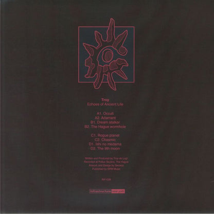 Troy – Echoes Of Ancient Life (2x12", Infrastructure New York, 2026) Back Cover
