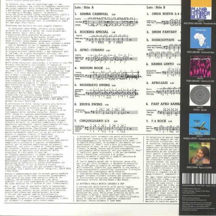 Tullio De Piscopo – Suonando La Batteria Moderna (LP, Dialogo, 2022) Back Cover