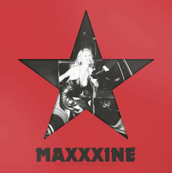 Tyler Bates Various – MaXXXine (Music From the Motion Picture) (2xLP, Red Glitter Transparent, A24 Music, 2024) Front Cover