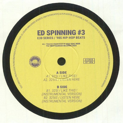 Ugly Mac Beer – Ed Spinning #3 (7", Beatsqueeze, 2026) Front Cover