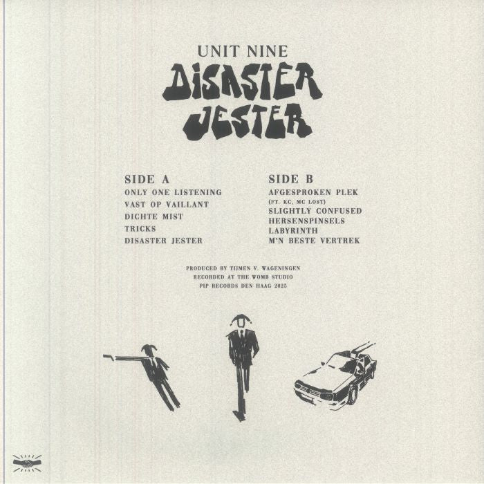 Unit Nine – Disaster Jester (LP, PIP Den Haag, 2025) Back Cover