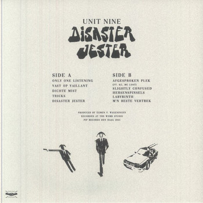 Unit Nine – Disaster Jester (LP, PIP Den Haag, 2025) Back Cover