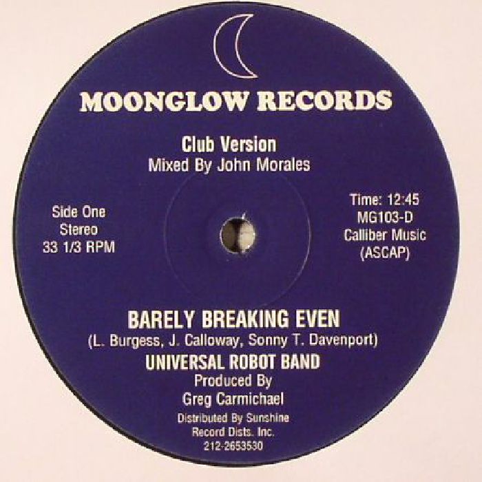 Universal Robot Band – Barely Breaking Even (12", Moonglow, Kinfine Records, 2025) front cover