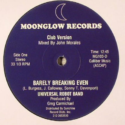 Universal Robot Band – Barely Breaking Even (12", Moonglow, Kinfine Records, 2025) front cover